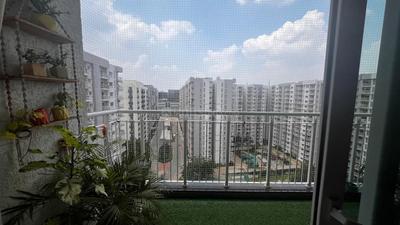 Balcony Image of 2356 Sq.ft 3.5 BHK Apartment / Flat for rent in L And T Raintree Boulevard, Sahakara Nagar Bengaluru for Rs. 130000