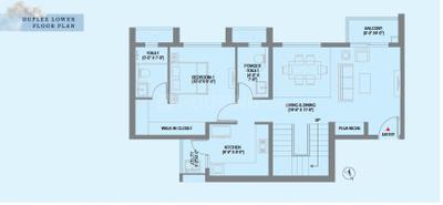 Image of 1303 Sq.ft 3 BHK Apartment / Flat for sale in DTC Skyler, Joka, Kolkata for Rs. 9400000