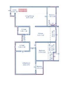 Image of 1533 Sq.ft 3 BHK Apartment / Flat for sale in N B Swanandi Blossom, Ravet, Pune for Rs. 12389222