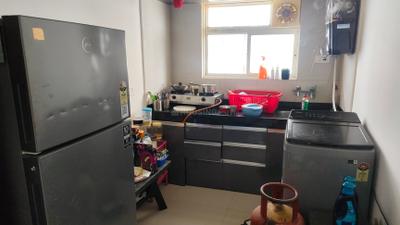 Kitchen Image of 320 Sq.ft 1 RK Apartment / Flat for rent in Nyati Elysia, Kharadi Pune for Rs. 24000