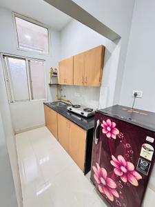 Kitchen Image of 611 Sq.ft 1 BHK Apartment / Flat for rent in Mahalakshmi Nagar Indore for Rs. 16000