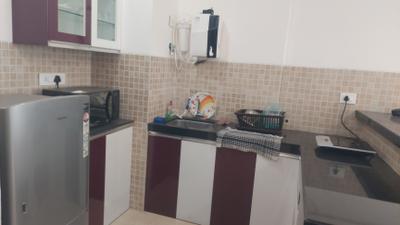 Kitchen Image of 640 Sq.ft 1 RK Studio for rent in Lodha Belmondo, Gahunje Pune for Rs. 37500