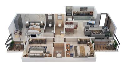 Image of 988 Sq.ft 2 BHK Apartment / Flat for sale in Silver Gardenia, Moshi, Pune for Rs. 6100000