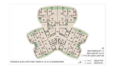 Image of 1280 Sq.ft 3 BHK Apartment / Flat for sale in Patia, Bhubaneswar for Rs. 10500000