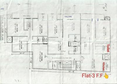 Floor Plan Image of 800 Sq.ft 2 BHK Apartment / Flat for sale in Mehrauli New Delhi for Rs. 4850000