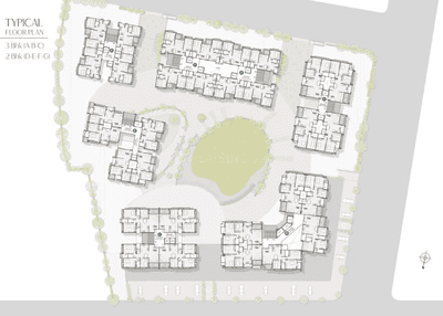 Image of 1425 Sq.ft 2 BHK Apartment / Flat for sale in Althan, Surat for Rs. 6412500