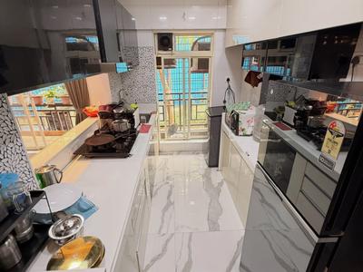 Kitchen Image of 1050 Sq.ft 3 BHK Apartment / Flat for rent in Wadhwana Madhuban Heights, Borivali West Mumbai for Rs. 80000