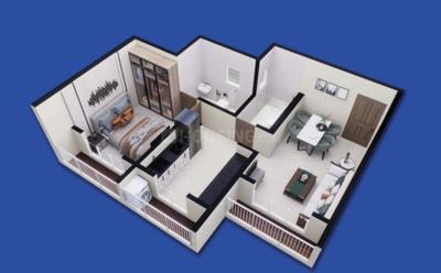 Image of 827 Sq.ft 2 BHK Apartment / Flat for sale in Metro Pride, Thakurli, Thane for Rs. 6600000