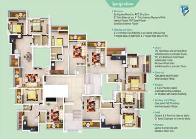 Image of 909 Sq.ft 2 BHK Apartment / Flat for sale in T And P C P Shine, Bhugaon, Pune for Rs. 5354000
