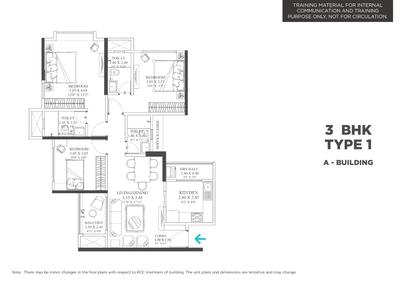 Image of 1485 Sq.ft 3 BHK Apartment / Flat for sale in Cielo by VTP Luxe, Bavdhan, Pune for Rs. 13700000