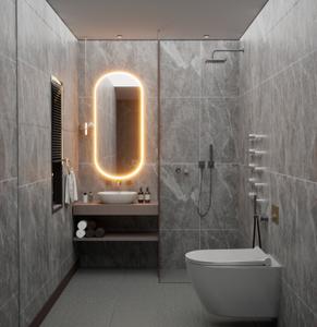 Bathroom Image of 1050 Sq.ft 2 BHK Apartment / Flat for sale in The Palash Homes, Dhakoli Zirakpur for Rs. 6900000