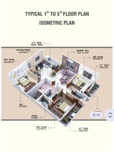 Image of 1350 Sq.ft 3 BHK Apartment / Flat for sale in Manish Nagar, Nagpur for Rs. 6699000