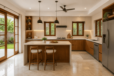 Kitchen Image of 2000 Sq.ft 3 BHK Independent House for sale in Kuriachira Thrissur for Rs. 11800000