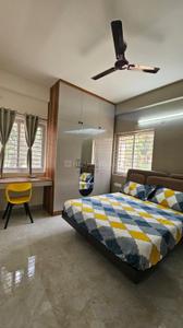 Bedroom Image of 1100 Sq.ft 1 BHK Apartment / Flat for rent in Domlur Layout Bengaluru for Rs. 42000