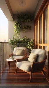 Balcony Image of 1216 Sq.ft 3 BHK Apartment / Flat for sale in Kukatpally Hyderabad for Rs. 10091584