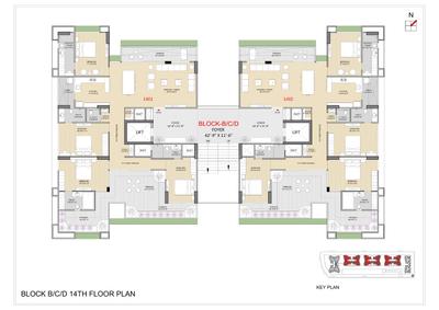 Image of 2475 Sq.ft 3 BHK Apartment / Flat for sale in Laxmi Azzaro, Gota, Ahmedabad for Rs. 12925000