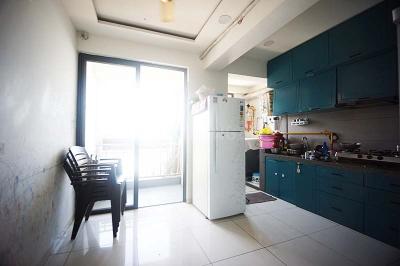 Kitchen Image of 1500 Sq.ft 3 BHK Apartment / Flat for sale in South Bopal Ahmedabad for Rs. 8500000