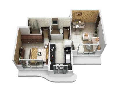 Image of 560 Sq.ft 1 BHK Apartment / Flat for sale in Triveni Kanak Paradise, Kankavli, Sindhudurg for Rs. 2368000
