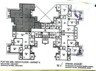 Image of 1496 Sq.ft 3 BHK Apartment / Flat for sale in Urbana Jewels, Mansarovar Extension, Jaipur for Rs. 5555000