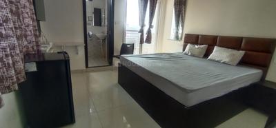 Bedroom Image of 400 Sq.ft 1 RK Apartment / Flat for rent in Hitech City Hyderabad for Rs. 23000