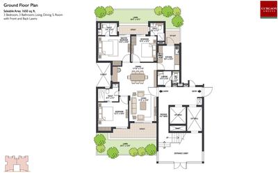 Image of 1533 Sq.ft 3 BHK Apartment / Flat for sale in Emaar Gurgaon Greens, Sector 102, Gurgaon for Rs. 19250000