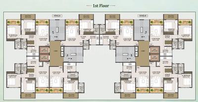 Floor Plan Image of 982 Sq.ft 2 BHK Studio for sale in Nere Navi Mumbai for Rs. 7500000