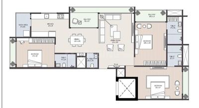 Image of 2270 Sq.ft 3 BHK Apartment / Flat for sale in Ambawadi, Ahmedabad for Rs. 17100000
