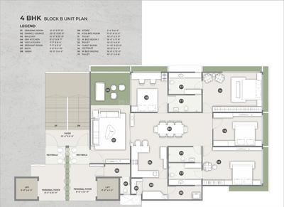 Image of 2580 Sq.ft 4 BHK Apartment / Flat for sale in Manor Ananda, Ambli, Ahmedabad for Rs. 30900000