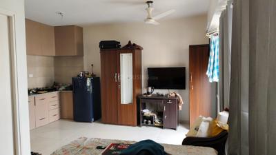 Bedroom Image of 400 Sq.ft 1 RK Apartment / Flat for rent in Godrej Vanaangan, Jagatpur Ahmedabad for Rs. 18500