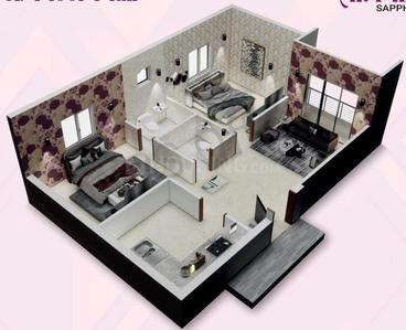 Floor Plan Image of 860 Sq.ft 2 BHK Apartment / Flat for sale in Sembakkam Chennai for Rs. 5160000