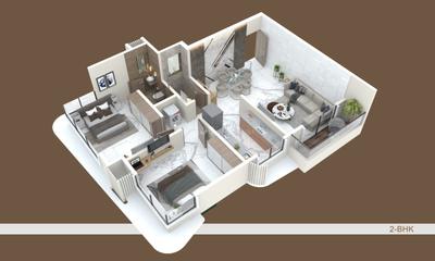 Floor Plan Image of 971 Sq.ft 3 BHK Apartment / Flat for sale in Ramas I C Maitri Menorah, Borivali West Mumbai for Rs. 30500000