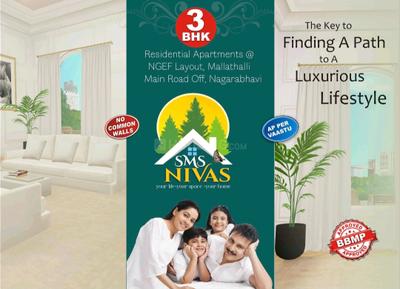 Image of 1250 Sq.ft 3 BHK Apartment / Flat for sale in Nagarbhavi, Bengaluru for Rs. 9000000