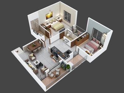 Image of 850 Sq.ft 2 BHK Apartment / Flat for sale in Ravet, Pune for Rs. 6000000