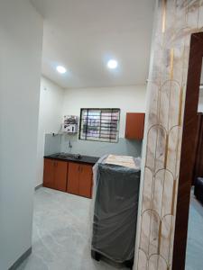 Kitchen Image of 600 Sq.ft 1 BHK Builder Floor for rent in Mahalakshmi Nagar Indore for Rs. 20000