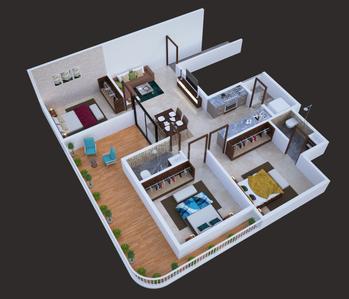 Image of 1350 Sq.ft 3 BHK Apartment / Flat for sale in Manewada, Nagpur for Rs. 5900000