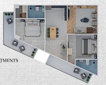 Image of 1212 Sq.ft 1 BHK Apartment / Flat for sale in Infinity Heights, Lalbagh, Lucknow for Rs. 12726495