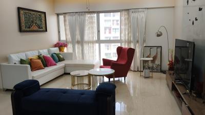 Living Room Image of 1980 Sq.ft 3 BHK Apartment / Flat for rent in Lodha Belmondo, Gahunje Pune for Rs. 110000