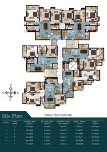 Floor Plan Image of 1425 Sq.ft 3 BHK Apartment / Flat for sale in Pator Kuchi Guwahati for Rs. 8337500