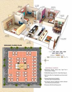 Image of 1800 Sq.ft 3 BHK Apartment / Flat for sale in Khamla, Nagpur for Rs. 15000000