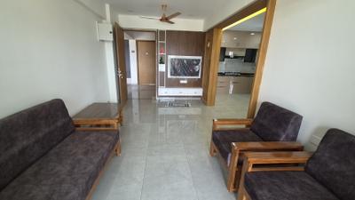 Living Room Image of 2000 Sq.ft 3 BHK Apartment / Flat for rent in Gardania Skyrise, Zundal Ahmedabad for Rs. 38000