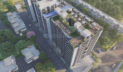 Image of 2124 Sq.ft 3 BHK Apartment / Flat for sale in Vertex Luxuria, Memnagar, Ahmedabad for Rs. 15700000