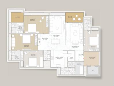 Image of 1520 Sq.ft 3 BHK Apartment / Flat for sale in Turquoise Re 45, Shantipura, Ahmedabad for Rs. 12000000