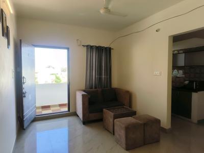 Living Room Image of 650 Sq.ft 1 BHK Apartment / Flat for rent in Thanisandra Bengaluru for Rs. 17500