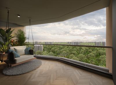 Balcony Image of 1400 Sq.ft 3 BHK Apartment / Flat for sale in KDMS Skywalk, Mansarovar Jaipur for Rs. 12500000