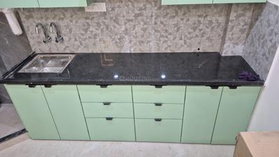 Kitchen Image of 500 Sq.ft 1 BHK Builder Floor for rent in Mahalakshmi Nagar Indore for Rs. 24000