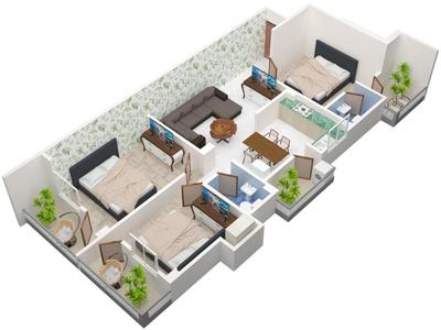 Image of 1008 Sq.ft 3 BHK Apartment / Flat for sale in Arika Kanak Regency, Mustafapur, Patna for Rs. 8160000