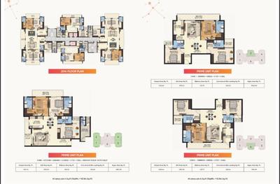 Image of 1584 Sq.ft 3 BHK Apartment / Flat for sale in Oro Constella, Ahmamau, Lucknow for Rs. 16600000
