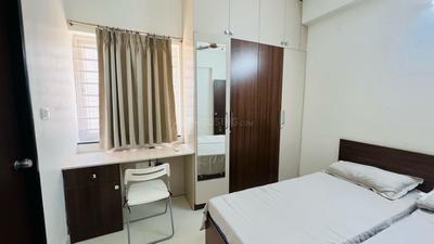 Bedroom Image of 691 Sq.ft 1 BHK Apartment / Flat for rent in Madhapur Hyderabad for Rs. 25000