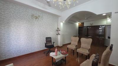 Living Room Image of 1800 Sq.ft 3 BHK Builder Floor for rent in Freedom Fighters Enclave New Delhi for Rs. 50000