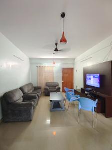 Living Room Image of 1490 Sq.ft 3 BHK Apartment / Flat for rent in Encore Ramanashree Bluesky Green Woods, Hulimavu Bengaluru for Rs. 42000